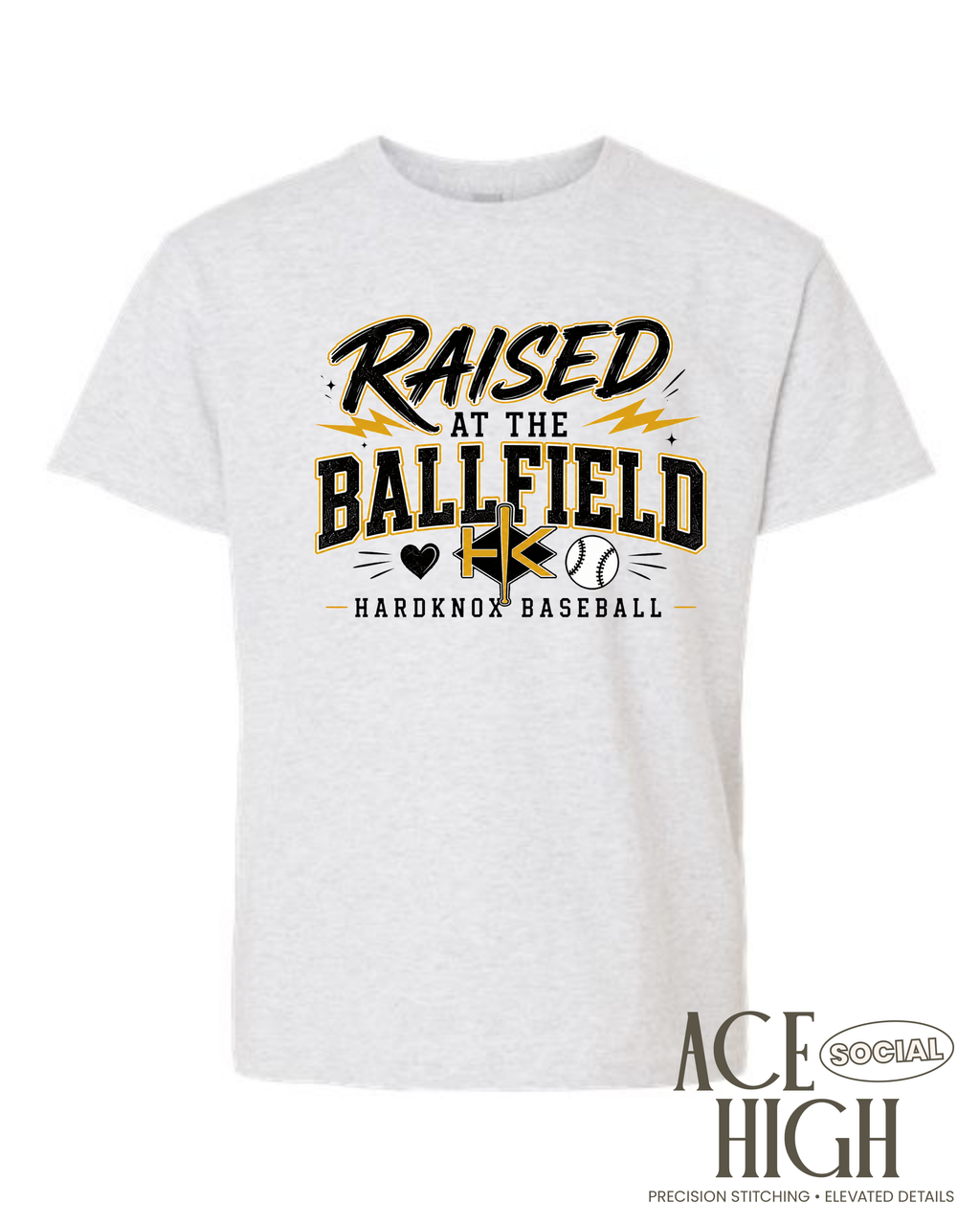 Youth DryBlend® T-Shirt - Raised at the Ballfield