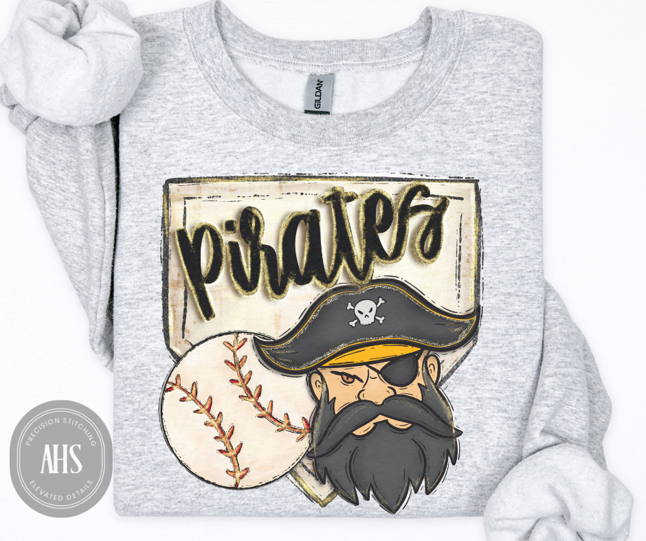 Glitter Pirate Homeplate TShirt