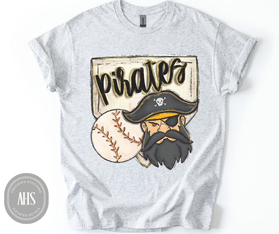 Glitter Pirate Homeplate TShirt