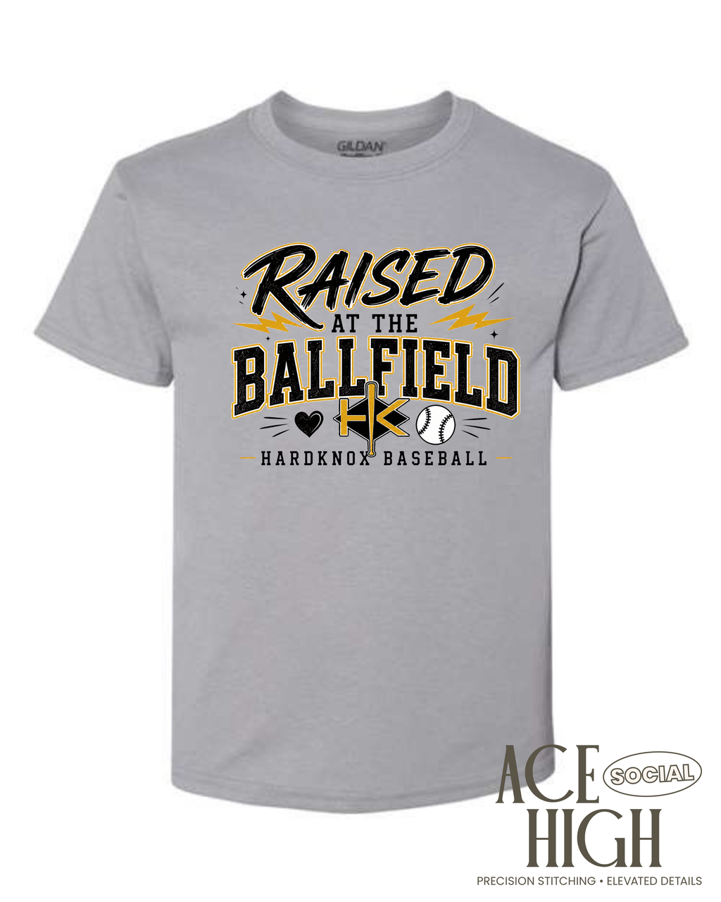 Youth DryBlend® T-Shirt - Raised at the Ballfield